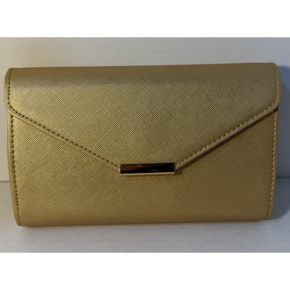 STG Save The Girls Gold Crossbody RFID Wallet Bag Clear Touchscreen "Goldie"
